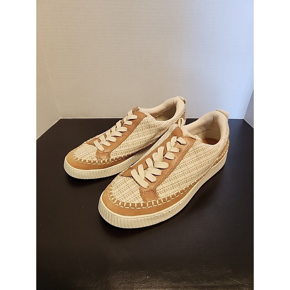 Dolce Vita Zina Sneakers Womens Sz8.5 BROWN MULTI WOVEN